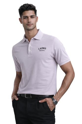 Image of ENDEAVOUR WEAR Men Men Short Sleeve Solid Cotton Rich Polo T Shirt | Collar Tshirts | Half Sleeves | Plain-Regular Fit
