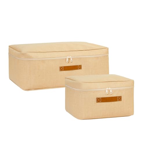 2'li Jüt Keten Hurç Set 30 x 22 x 18/52 x 28 x 21 cm