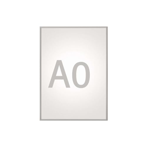 MAUL cadre A0 MAULsolid | Décoration murale pour posters, matériel publicitaire & photos | Cadre photo A0 avec profilé en aluminium de 25 mm | Tableau photo en format vertical | Argenté