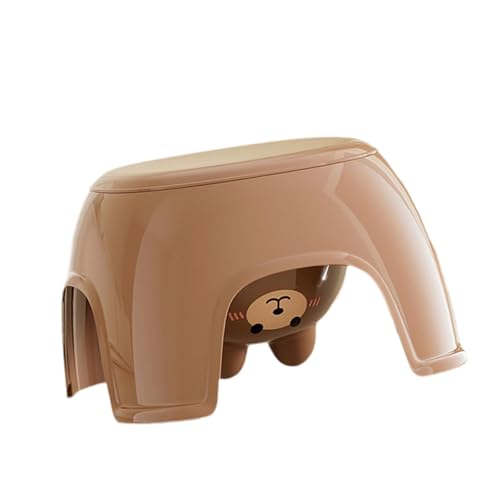 KESOTO Silla Infantil con Reposapiés, Sencilla, Multiusos, Antideslizante, para Baño, Aula, Sala de Estar Y Guardería, MarrÓn, Individual