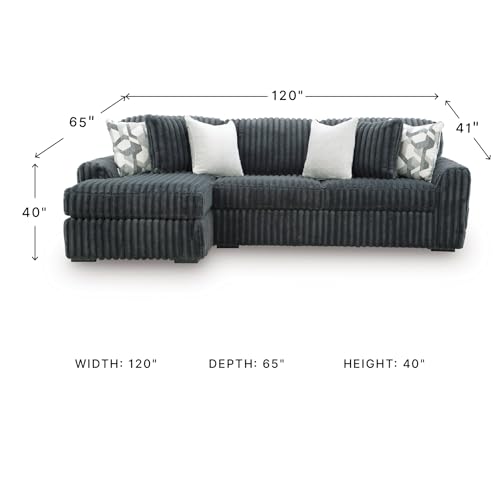 Image of Signature Design by Ashley Midnight Madness 2-Piece Sectional Sofa, Gray