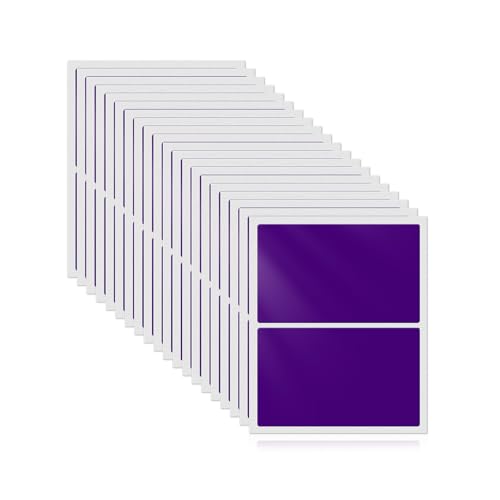 YIKIADA Etiquetas Rectangulares Púrpuras 75 x 50 mm Etiquetas Adhesivas Autoadhesivas de Almacenamiento Grande Pegatinas Impermeables para Etiquetado de Mermeladas Etiquetas de Dirección Paquete de 4