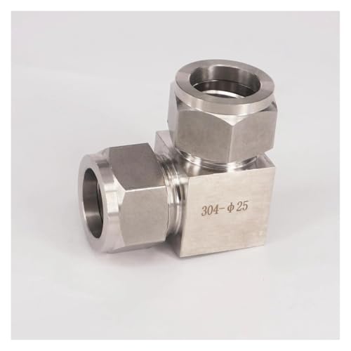 Compatible Fit Tube O/D 25mm Equal Elbow 304 Stainless Ferrule Pneumatic Air Compression Fitting