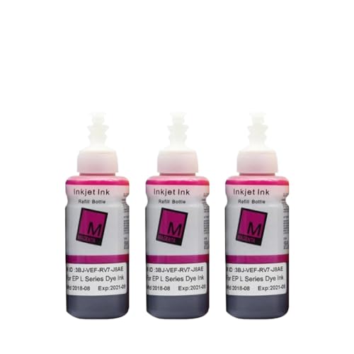 Recharge d'encre magenta T673 pour imprimantes EcoTank L365 L382 et L455
