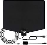TV Antenna - Amplified HD Digital TV Antenna Long 200+ Miles Range -TV Antenna for Smart TV and All Older TV's -Signal Booster 13.3FT Coax HDTV Cable
