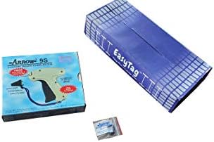 Jasol tag Gun Arrow 9S Machine + 5000pcs 65 MM TAG Clothing Garment Price Label Tag Gun Tagging Barbs Free with 1 niddles (Dark Cream) (Pack of 1)