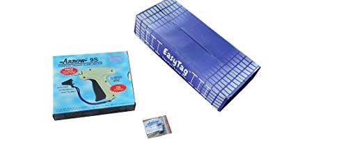 Jasol tag Gun Arrow 9S Machine + 5000pcs 65 MM TAG Clothing Garment Price Label Tag Gun Tagging Barbs Free with 1 niddles (Dark Cream) (Pack of 1)