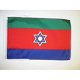 az flag bandiera bnei menashe dell'india 45x30cm - bandierina dei bnei 30 x 45 cm cordicelle