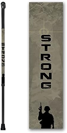 Walking Cane Offset Foam Handle Aluminum Adjustable US Army Strong Military Men or Women