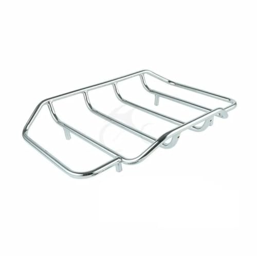 Porte-bagages arrière moto chrome FLHR FLHX, finition premium pour carrosserie Touring