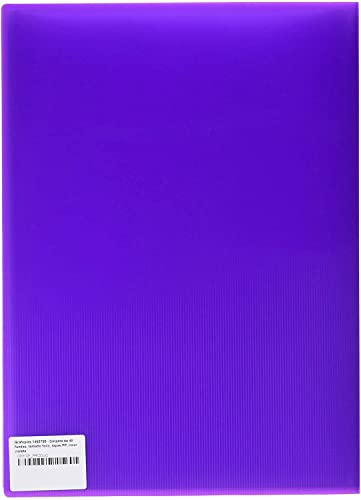 grafoplas 1471735 Folder with 30 Sleeves, Foolscap, Tapas PP, Purple, Violeta, Folio - Image 2