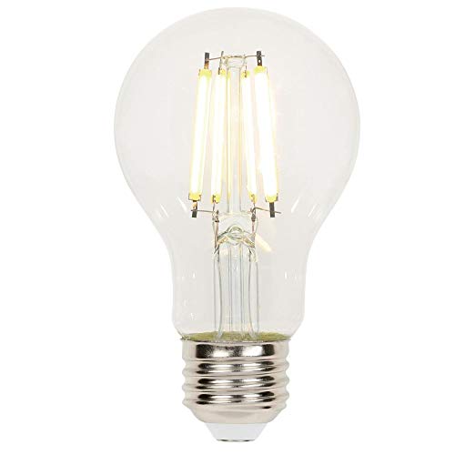 Best Light Bulbs for Bathroom Without Windows Reviewed 11 Westinghouse 5316500 6.5 Watt (60 Watt Equivalent) A19 Dimmable Clear Filament LED Light Bulb, Medium Base, Single