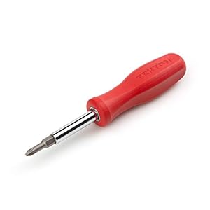 TEKTON 6-in-1 Phillips/Slotted Multi-Bit Driver (#1 x 3/16 in., #2 x 1/4 in., Red) | DMS18010