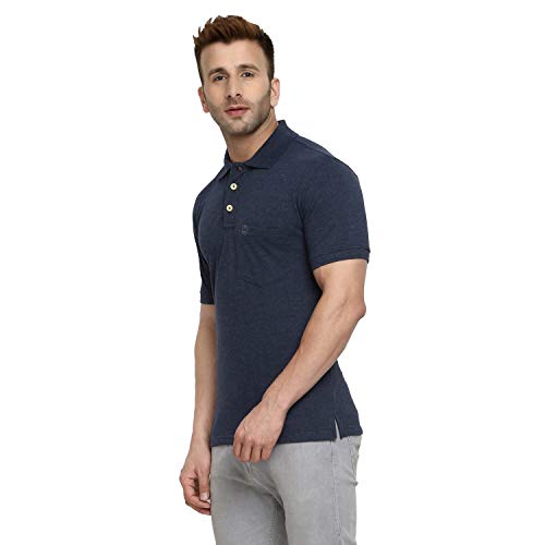 Image of CHKOKKO Men's Polo Cotton Regular Fit Half Sleeves T-Shirt with Pocket