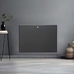 Futura 1000W Grey Electric Radiator Heaters for Home, Bathroom Safe Electric Heater Setback Timer Lot 20 & Advanced Thermostat Control Wall Mounted or Floor Standing Low Energy Panel Heater