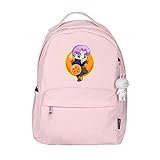 Material: nylon. WANHONGYUE Dragon Ball Anime Colgante de Conejo Mochila Escolar Bolsa de Escuela Mochilas Tipo Casual para Niñas y Mujeres Rosa / 2