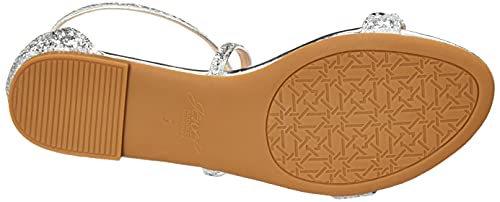 Jewel Badgley Mischka Osome Glitter Flat Sandals #TOP3