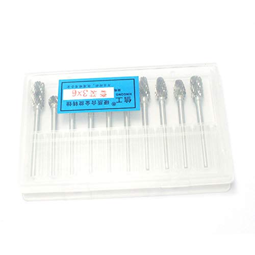 Set de 10 fresas rotativas de carburo sólido miniatura 6