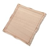 Homoyoyo Marco de Espejo Tallado Madera Vintage Estilo Europeo Decoración sin Pintar para Pared Marco de Apliques de Madera para Baño Chimenea y Exhibición de Fotos