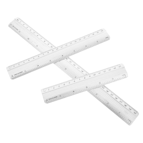 LAPYAPPE 6個アルウム合製直線定規 デュアルスケール対応 精密測定用属定規 建築 オフィス 学校 裁縫 デザイン用途