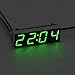 Produktbild Auto Elektrische Uhr, ABEDOE 3 in 1 Uhr Thermometer Voltmeter Digital Timer Uhr Led-anzeige Auto Timer Mini Tragbare Auto Uhr (Grün)