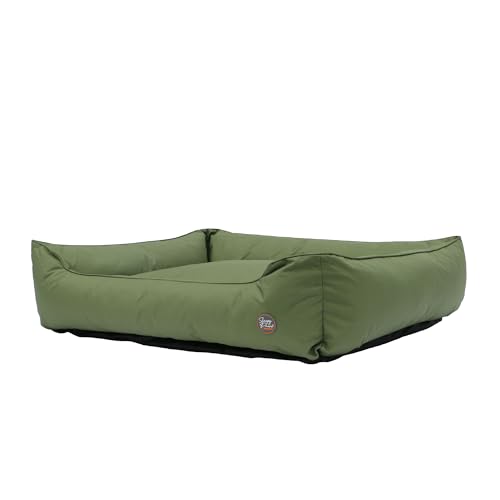 Ancol Oxford Dog Square Bed in Green - Water Resistant Outdoor Pet Pad Sleeping Place - Garden Kennel Puppy Blanket Mat - 84 x 105cm XL