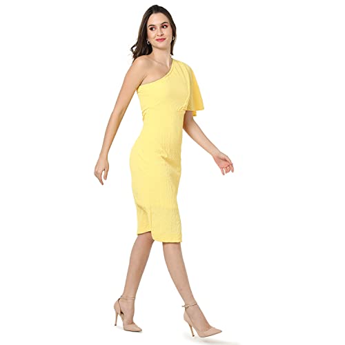 Image of PINACOLADA Women's Solid Black Slim Fit Dress with Sheer Detailing for Casual Wear | Knee Length | Crew Neck | Sleeveless | Stylish Dress Crafted with Comfort Fit & High Performance for Everyday Wear
