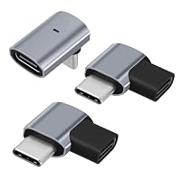 LUIRSAY 3 Stück USB C 90 Grad Adapter Kit, 40Gbps Datenübertragung, 240W Schnellladung, 8K Videoausgabe, Typ C Stecker auf Buchse, Kompatibel mit Thunderbolt 4, Steam Deck, Switch, MacBook und mehr