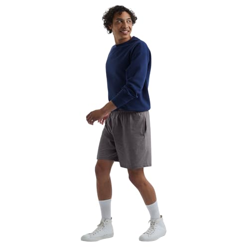 Hanes Mens Jersey Cotton With Pocket Workout-and-training-shorts, Charcoal Heather, Large US - Image 4