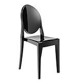 Peso: 3.6 Kg Kartell Victoria Ghost, Set da 2 Sedie, Nero Lucido