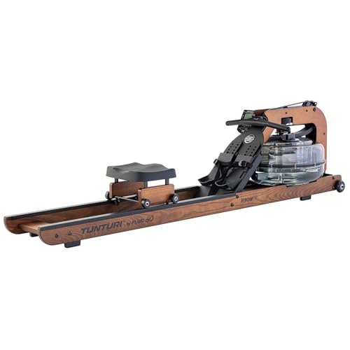 Tunturi Signature R90W Rudertrainer - Rudergerät mit 5 Widerstandsstufen - Herzfrequenzmesser - Wasserwiderstand - Rudergerät für Zuhause