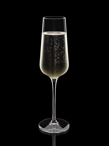 Luigi Bormioli Intenso 8.25 Oz Flute/Champagne/Prosecco Stem, Set Of 6, Clear #TOP1