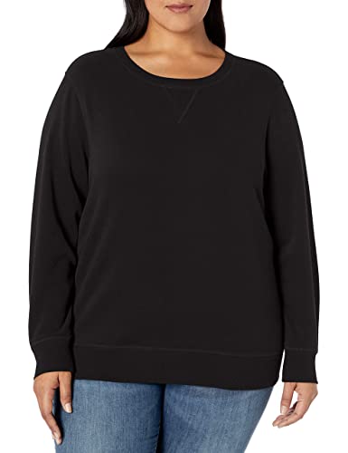 Image of Amazon Essentials Women's Fleece Crewneck Long Sleeve Pullover Sweatshirt (Available in Plus Size)