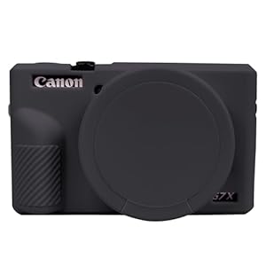 Camera Case for Canon G7 X Mark III, G7X3 Camera Cover Soft Silicone Protective Case Body Skin Sleeve with Removable Lens Cover for Canon Powershot G7X Mark III DSLR Camera