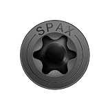 SPAX Śruba uniwersalna, łeb wpuszczany, czarny, T-STAR plus, pełny gwint (3,5 x 50 mm, 200 sztuk)