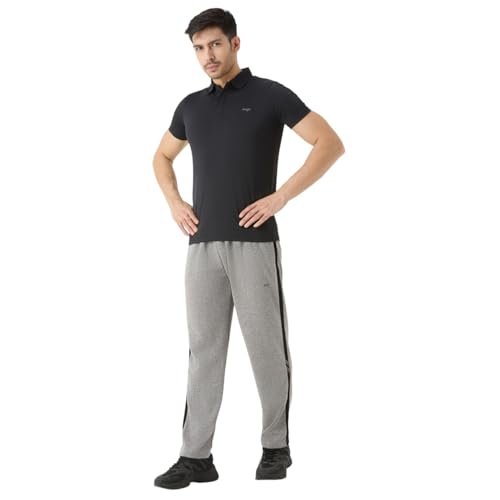 Image of berge' Men Cotton Polyester Comfy Regular Fit Sports Quality Track Pants with Secure Zipper Pocket, Casual Wear Lower Tracks Pant