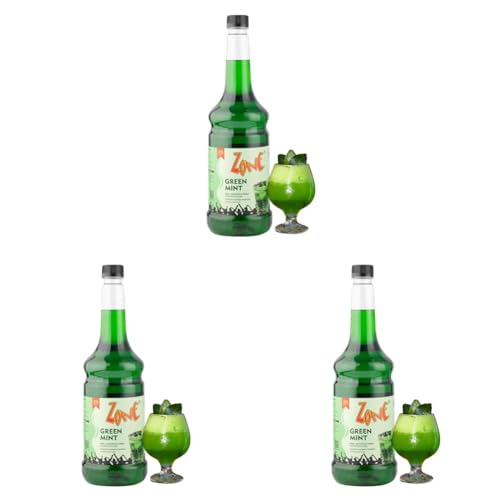 Image of Zone Flavoured Syrups 1000ml - Premium Cafe-Style Syrups for Mocktails, Cocktails, Milkshakes, Coffees, Iced Teas, Sodas & Desserts | Perfect for Home Use, Small Cafes, Bars & Gifting (Green Mint)