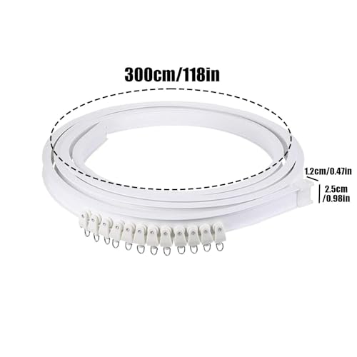 Rail de plafond pour rideaux pliable pour stopper le vis-à-vis - 6