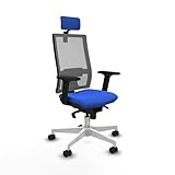 Piqueras y Crespo Chaise d'ordinateur d'occasion avec dossier réglable en hauteur, accoudoirs 2D, tête 2D et soutien lombaire 1D couleur bois