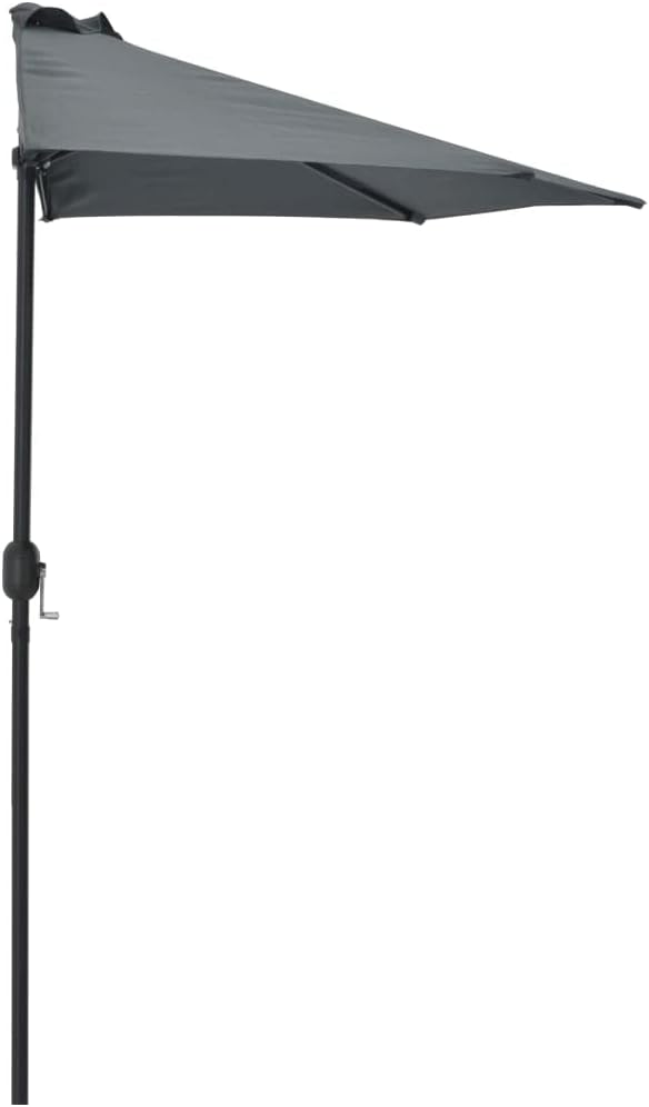 Garden parasols Balcony Parasol with Aluminium Pole Half Patio Umbrella Canopy Shade Outdoor parasols