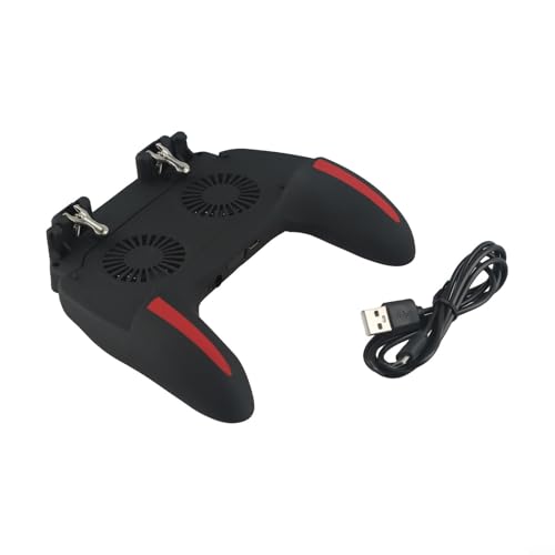 Gamepad con ventilador de refrigeración dual, enfriador de juego para teléfono H10, semiconductor, radiador, móvil, comer pollo, mango RGB (5000 mA)