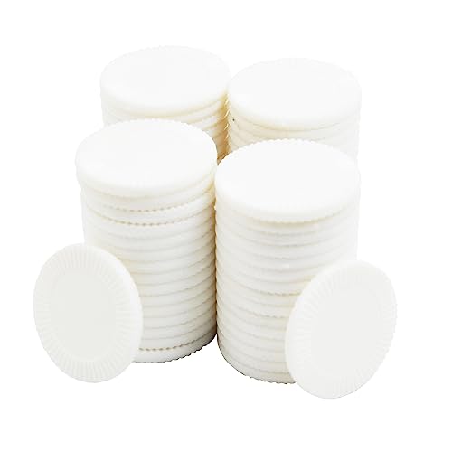 Smartdealspro 64pcs Opaque Plastic Learning Counters Disks- White