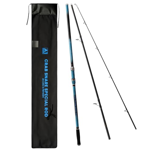 A1FISHER Crab Snare Rod for Crab Snaring 3 Pieces Spinning Rod Powerful for Saltwater 11H
