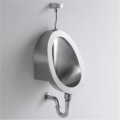 Scumlovy Urinario de Pared para Hombre, de Acero Inoxidable 304 con válvula de Descarga Manual, con Sensor Inteligente, Ideal para baños, hoteles y Lugares públicos. A-Walldrain