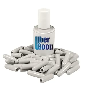 Light Grey Uber Goop dishwasher rack coating & glue w/40 caps