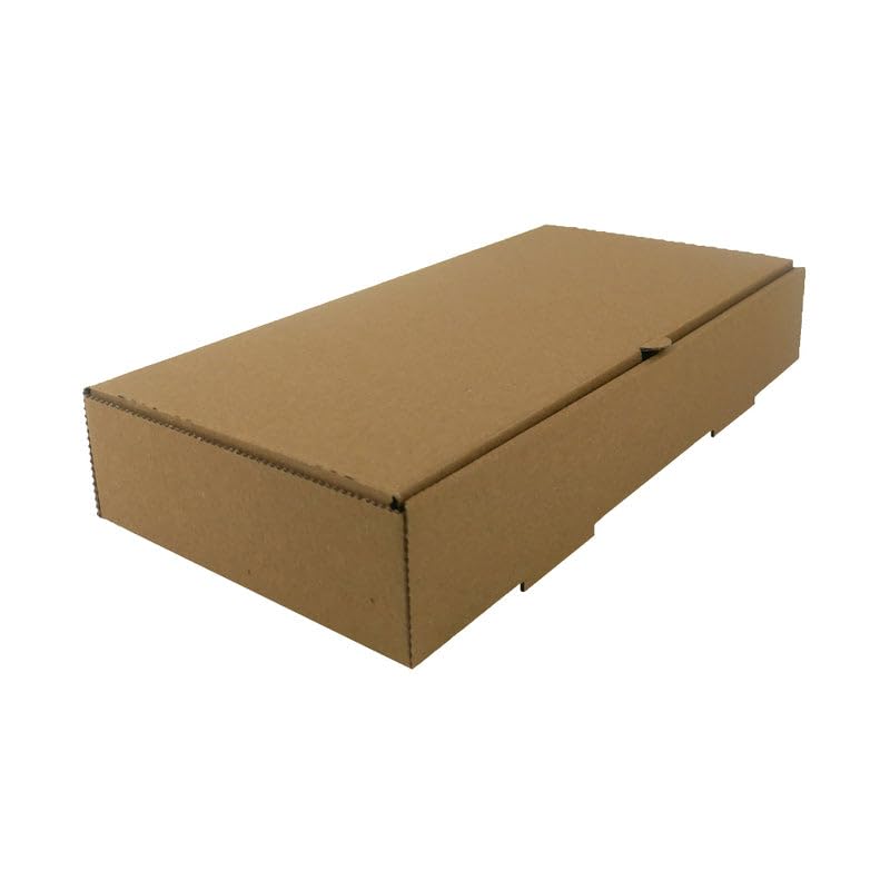 PacknWood - 100 Caja Rectangular Kraft Cartón | 30,0x15,0 cm | Hostelería Catering, Desechable, Ecológico, Delivery Take Away