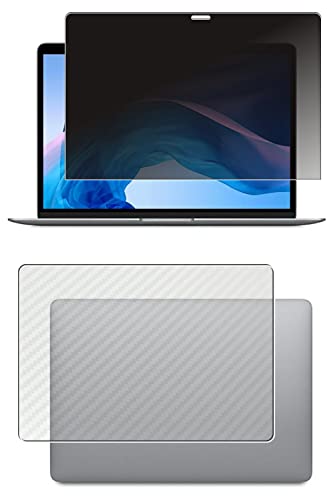 【2枚組(画面+天板)】ClearView(クリアビュー) MacBook Air 13 (2020 M1) 13インチ用【 4way のぞき見防止 】プライバシー保護 液晶 保護 フィルム+カーボン調 天板保護フィルム 日本製