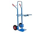 The Workplace Depot Chair Carrying Sack Truck – Blue Powder-Coated Steel Frame, Height-Adjustable Fork Arms – Multi-Function Chair Transporter for Offices, Events & Warehouses