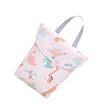 Mikikit Bolsa para Pañales Doble Bolsillo Tamaño Grande para 9-10 Pañales Asa Ergonómica y Material Duradero Adecuado para Artículos para Bebés y Viajes