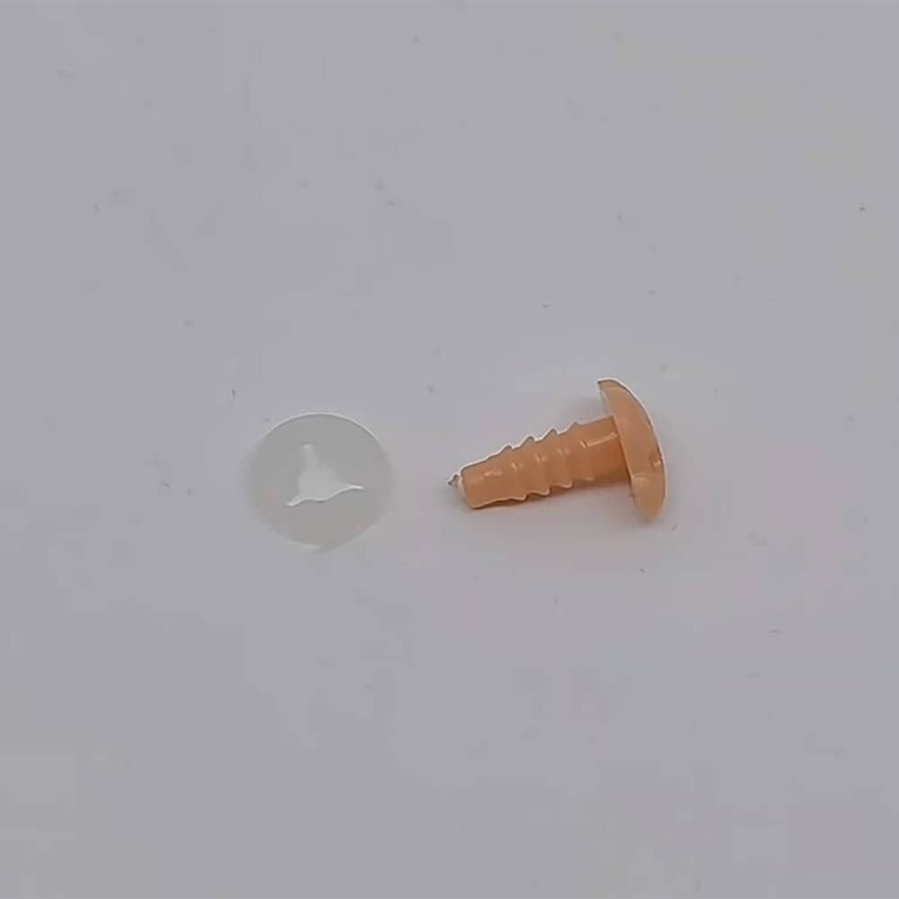 100 Pcs 10mm Plastic Cat Noses Safety Noses Craft Triangle Nose with Washerss for Stuffed Animals Making